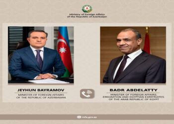 Ceyhun Bayramov misirli həmkarı ilə danışdı