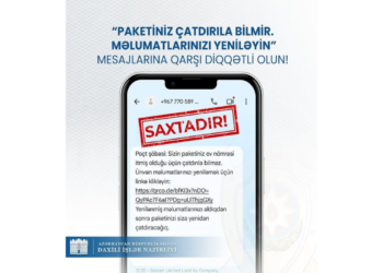 DİN çatdırılma şirkətləri adından göndərilən saxta mesajlara görə müraciət edib