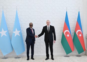 Somali Prezidentinin rəsmi qarşılanma mərasimi olub – FOTO
