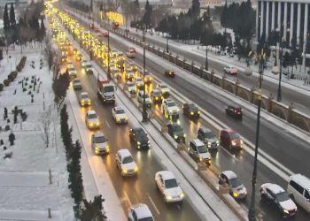 Bakıda bir sıra yollarda sıxlıq var – SİYAHI