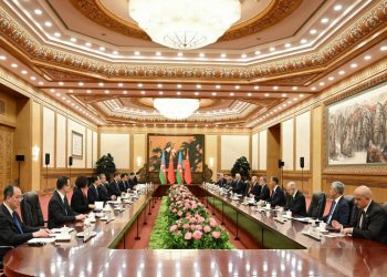 Prezident İlham Əliyevin Çinin Sədri Si Cinpin ilə geniş tərkibdə görüşü olub