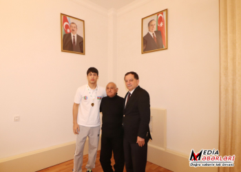 İcra başçısı Azərbaycan çempionatında uğur qazanmış idmançı ilə görüşüb