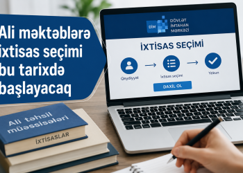 Ali məktəblərə ixtisas seçimi bu tarixdə başlayacaq