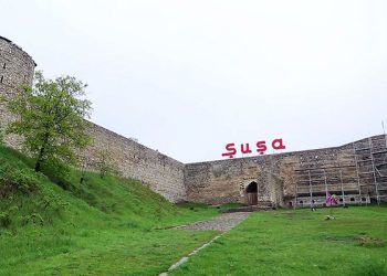 Şuşa qalasının leysan nəticəsində uçmuş hissəsi bərpa olunacaq