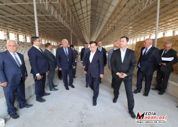 Qazaxda aqroparka və iri fermer təsərrüfatlarına baxış keçirilib